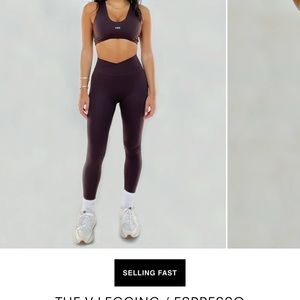 437 THE V LEGGING / ESPRESSO